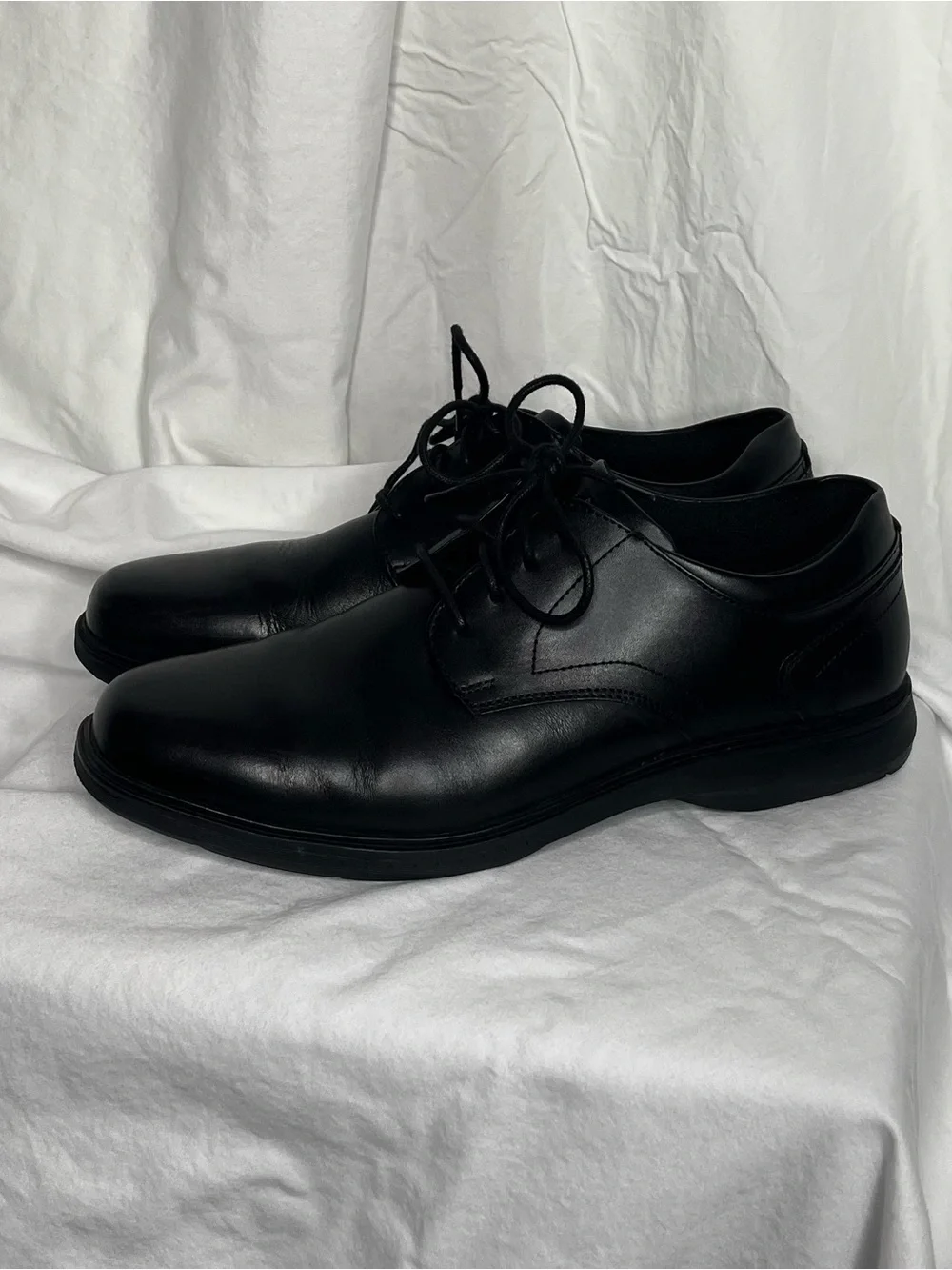Nunn Bush Black Leather Derby Lace-Up Dress Shoes